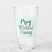 Beten Bibelverse Christliches Gebet Light Green Glas (Vorderseite)