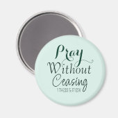 Beten Bibelverse Christliches Gebet Light Green Magnet (Vorderseite/Rückseite)