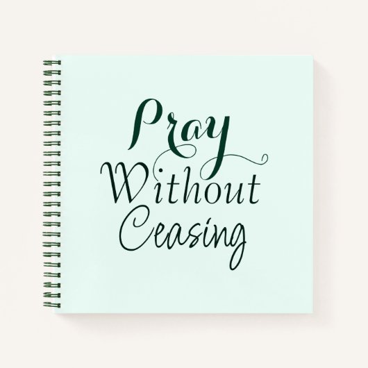 Beten Bibelverse Christliches Gebet Light Green Notizblock (Vorderseite)