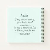 Beten Bibelverse Christliches Gebet Light Green Notizblock (Rückseite)