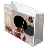 Beten der Mutter große Geschenktasche Geschenktüte (Vorderseite Schrägansicht)