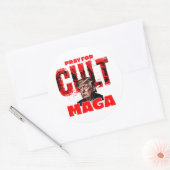 Beten für Cult MAGA Runder Aufkleber (Umschlag)