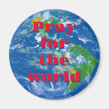 Beten für das World Earth Globe Magnet