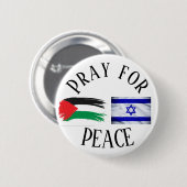 Beten für den Frieden in Palästina Israel Button (Vorne & Hinten)