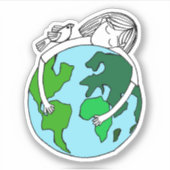 Beten für den Weltfrieden Aufkleber (Vorderseite)