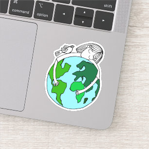 Beten für den Weltfrieden Aufkleber