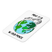 Beten für den Weltfrieden Magnet (Linke Seite)