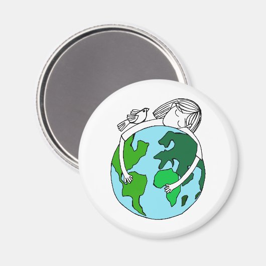 Beten für den Weltfrieden Magnet (Vorderseite/Rückseite)