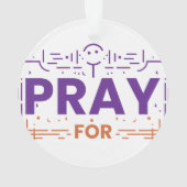 Beten für die Menschheit Ornament (Rückseite)