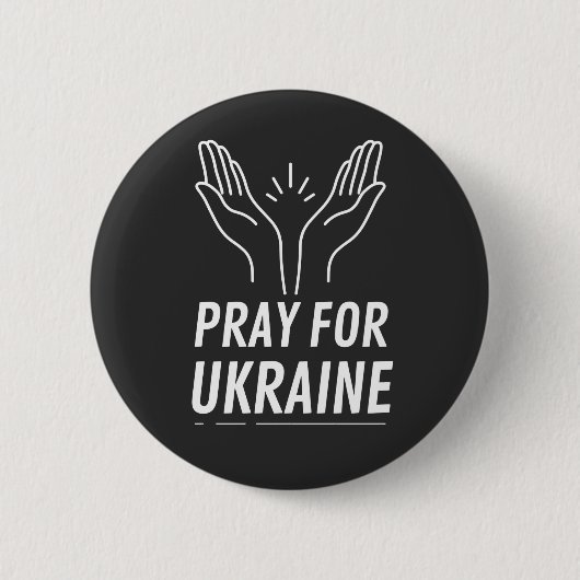 Beten für die Ukraine - Unterstützung der Ukrainer Button (Vorderseite)