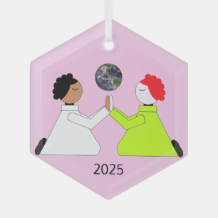 Beten für die Welt: Lavendel Ornament Aus Glas