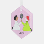 Beten für die Welt: Lavendel Ornament Aus Glas (Vorderseite Links)