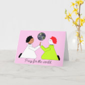 Beten für die Welt: Leere Karte (Gelbe Blume)