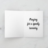 Beten für eine schnelle Erholung Karte (Innenseite)