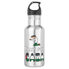 Beten für Gaza Edelstahlflasche