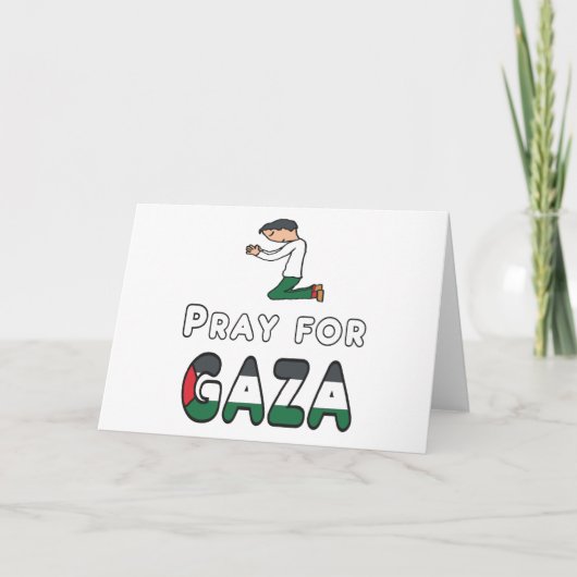 Beten für Gaza Karte (Vorderseite)