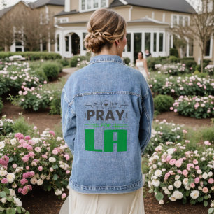 Beten für LA ・ Gebet für Los Angeles-Keule Jeansjacke