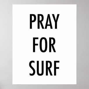 Beten für Surf Graphic Art Poster