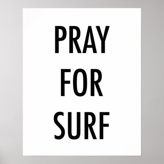 Beten für Surf Graphic Art Poster (Vorne)