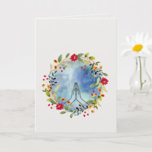 Beten Hände Aquarell Karte