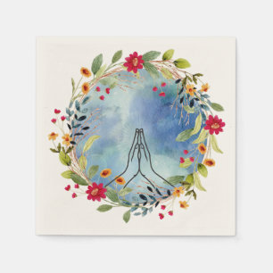 Beten Hände Aquarell Serviette