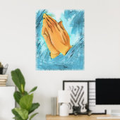 Beten Hände Poster (Heimbüro)