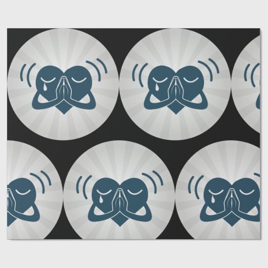 Beten Herz Geschenkpapier (Flach)