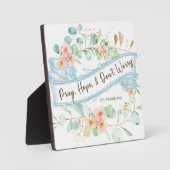 Beten, Hoffnung & Don't Worry Saint Padre Pio Flor Fotoplatte (Vorderseite)