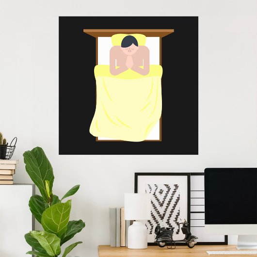 Beten im Bett Poster