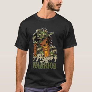 Beten-Kriegerin Schwarze Cowgirl Western Christlic T-Shirt