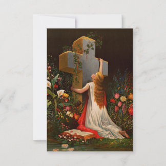 Beten mit Kreuz - Heilige Karte