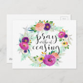 Beten ohne aufhören postkarte (Vorne/Hinten)