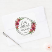 Beten ohne aufhören quadratischer aufkleber (Umschlag)