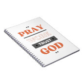 Beten Sie Arbeit Vertrauen Gott Notizblock (Rechte Seite)