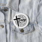 Beten Sie auf Christliche Cross Bible Verse Button (Beispiel)