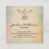 Beten Sie auf der IT Church Business Card Quadratische Visitenkarte (Rückseite)