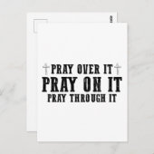 Beten Sie auf sie beten über sie beten durch sie C Postkarte (Vorne/Hinten)