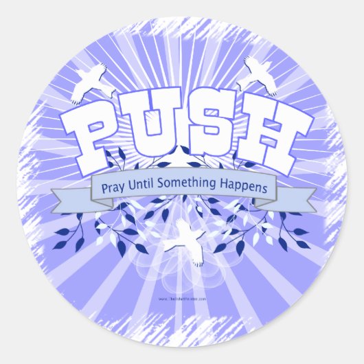 Beten Sie, bis etwas passiert Runder Aufkleber (Vorderseite)