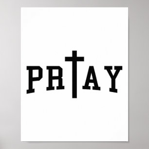 Beten Sie Christliche Cross Art Christlich Zitat r Poster