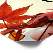 Beten Sie Christliches Kreuz, Herbst Rote Blätter Poster (Ecke)