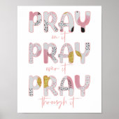 Beten Sie darüber, über sie, durch sie Christlich Poster (Vorne)