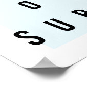 Beten Sie die Surfbox Blue Poster (Ecke)