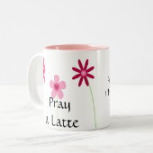 Beten Sie ein Latte 1 Thess. 5:17 Zweifarbige Tasse (Vorderseite Links)
