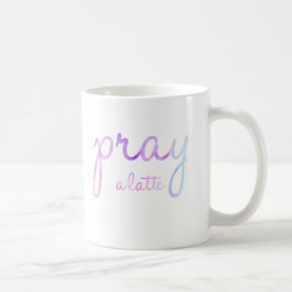 Beten Sie eine Latte Tasse