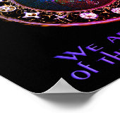 Beten Sie für den Frieden Rainbow Colors Poster (Ecke)