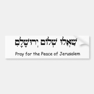 Beten Sie für den Frieden von Jerusalem Autoaufkleber