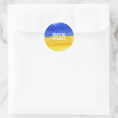 Beten Sie für die Ukraine-Round-Sticker Runder Aufkleber (Tasche)