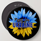 Beten Sie für die Ukraine-Schaltfläche Button (Vorne & Hinten)