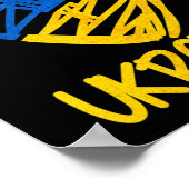 Beten Sie für die Ukraine stehen mit Unterstützung Poster (Ecke)