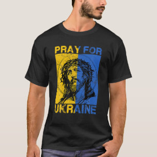 Beten Sie für die Ukraine Unterstützung Ukrainisch T-Shirt